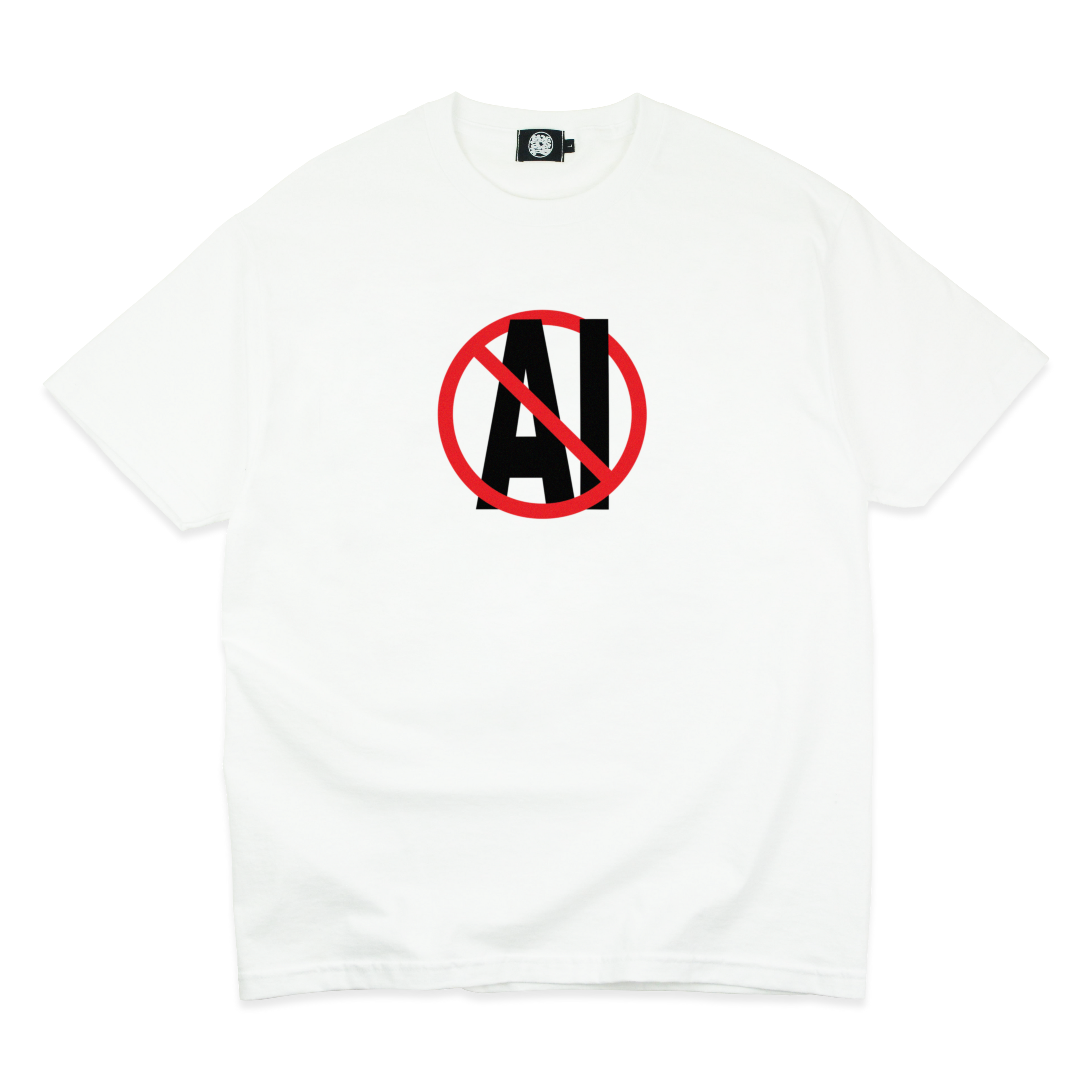NO AI TEE WHITE/BLACK/RED