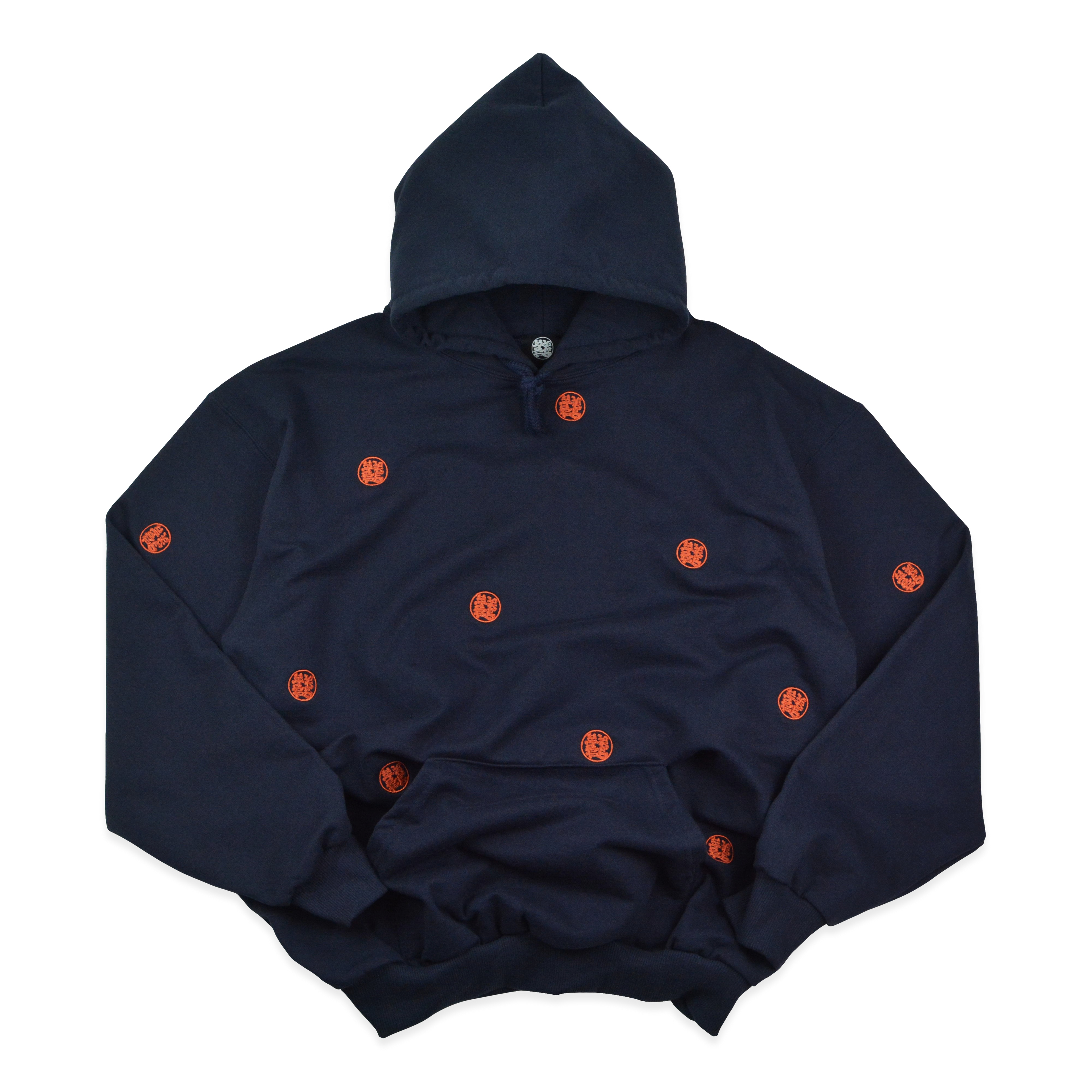 TOKEN HOODIE NAVY/ORANGE