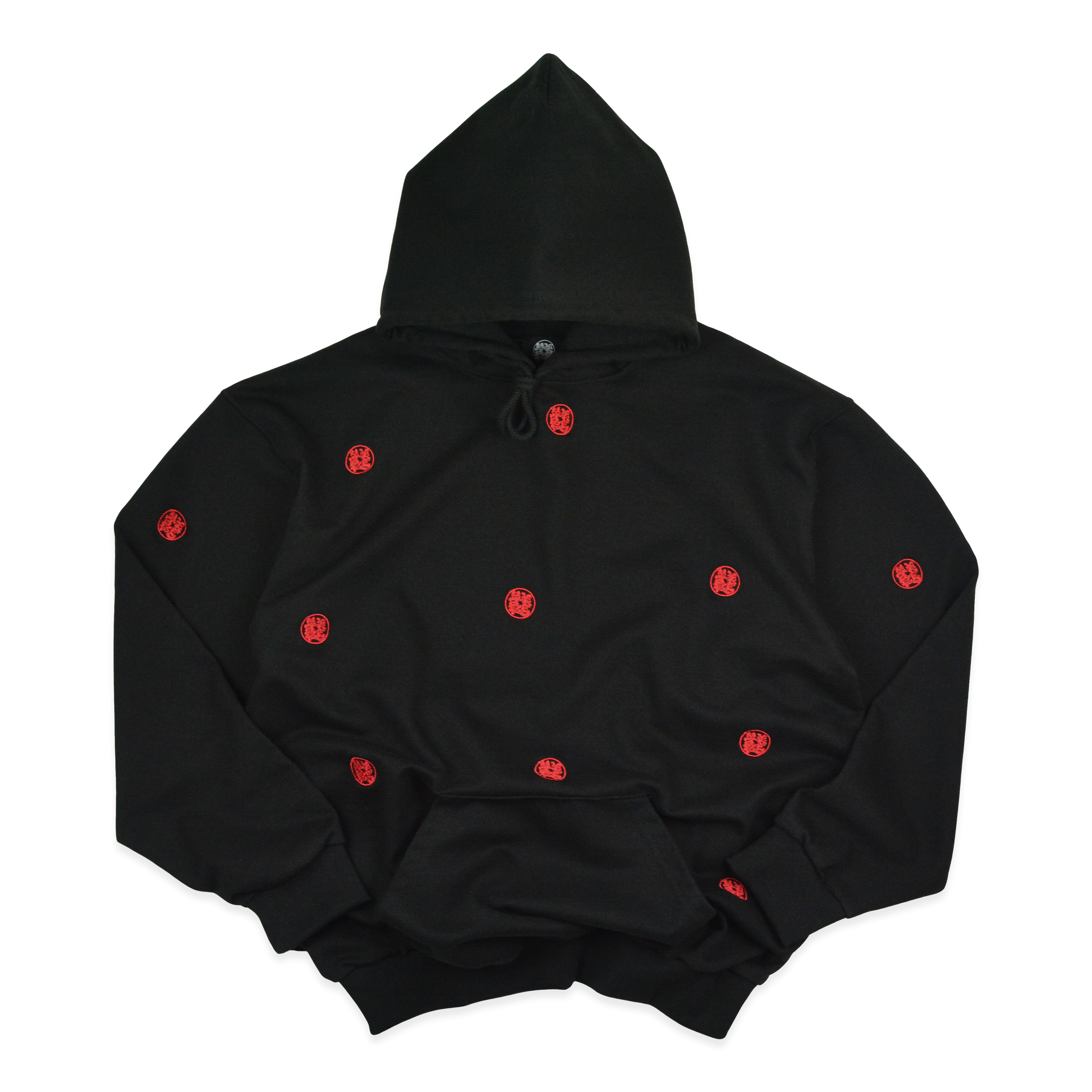 TOKEN HOODIE BLACK/RED