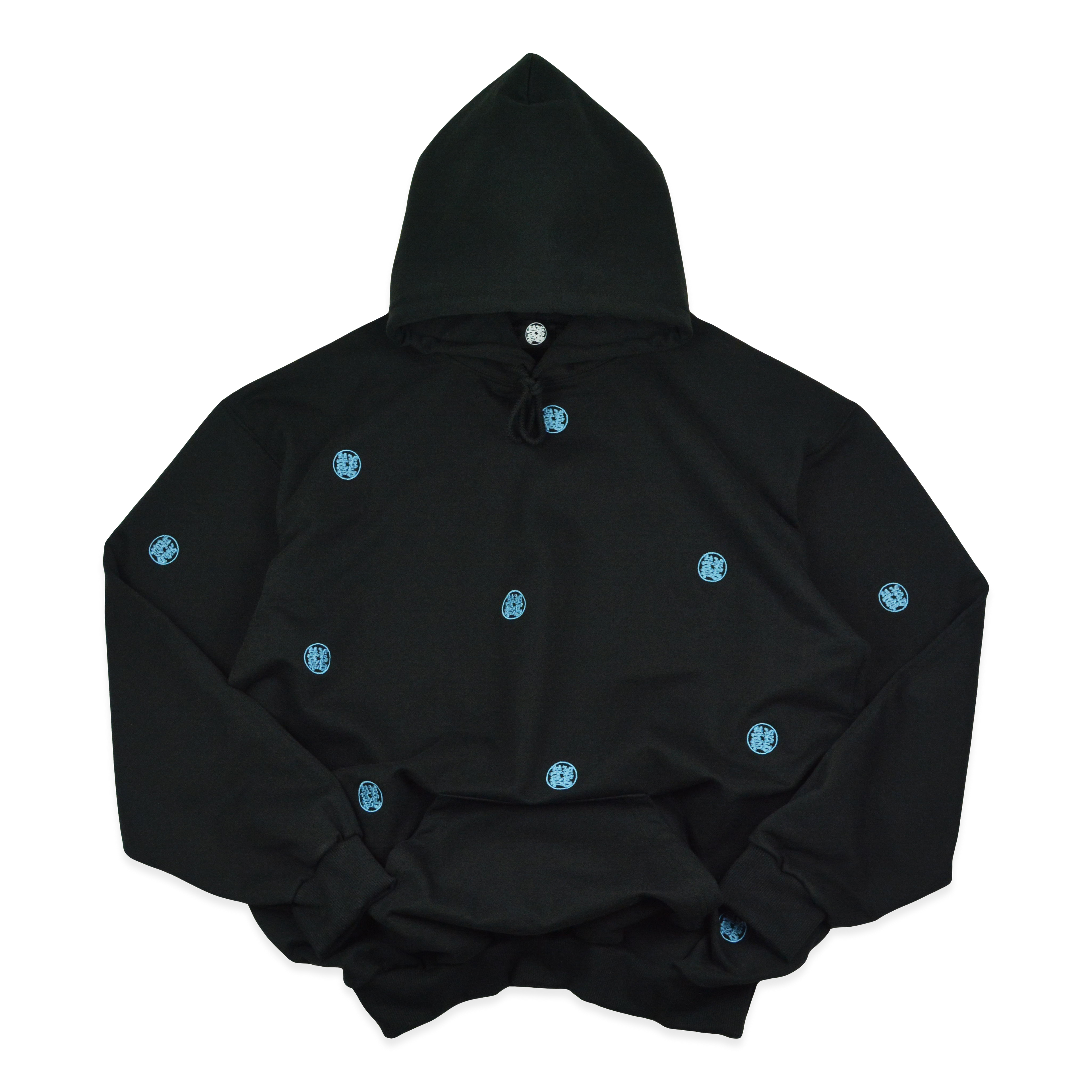 TOKEN HOODIE BLACK/SKY BLUE